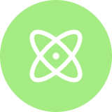 technology icon on lime green circle background